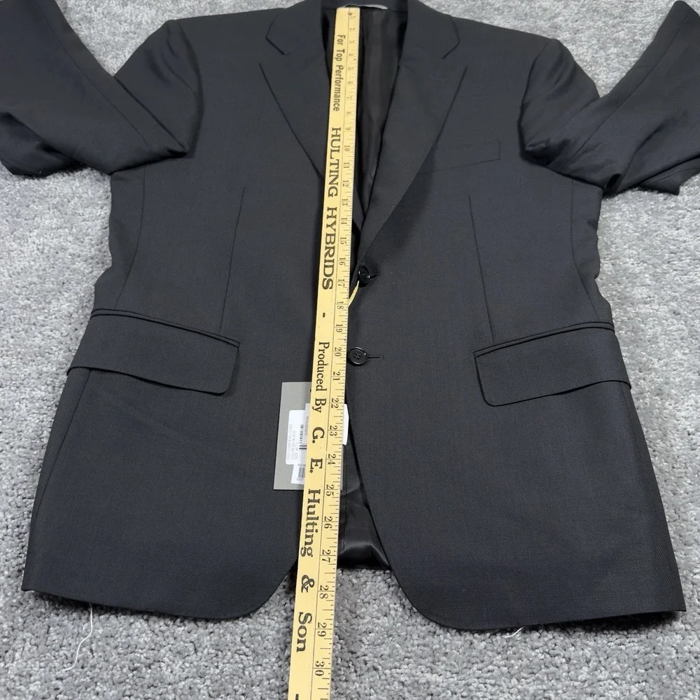 $1,545 CANALI TRAVEL WATER RESISTANT Black Wool Blazer 38 (EU 46) Tacking Stitch